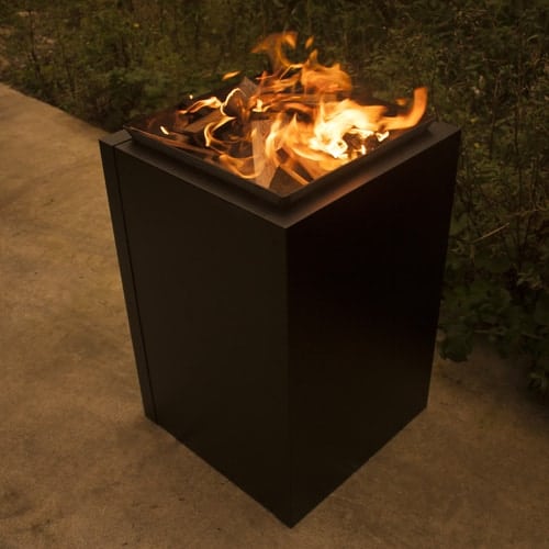 Ironfire long lasting, strong, black metal industrial style firepit