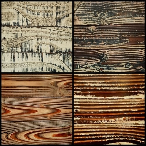 4 Natural sustainable wood samples